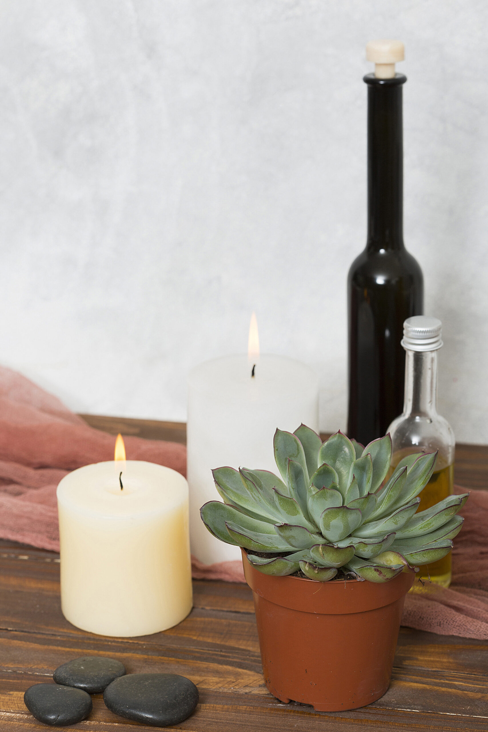 Pure organic aromatherapy candles made from natural ingredients, infused with essential oils for stress relief and wellness.